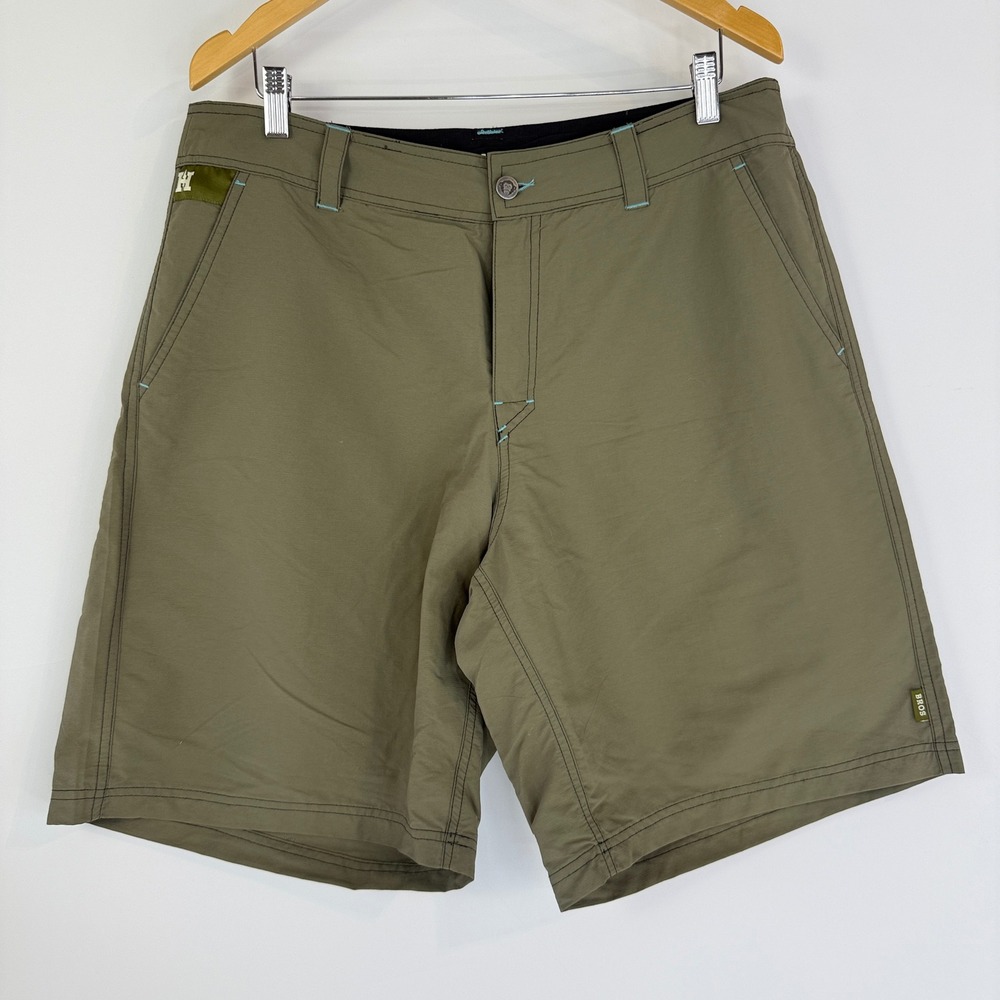 Howler Brothers Horizon Hybrid Shorts Mens 36 Green Ripstop Pliers Pocket